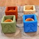 4 mini macetas cúbicas Indalo