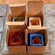 4 mini macetas cúbicas Lauburu