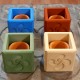 4 mini macetas cúbicas Lauburu