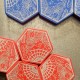 4 mini Gaudí tile magnets